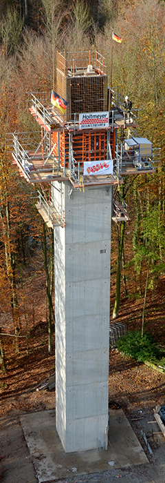 31 metre high lift shaft