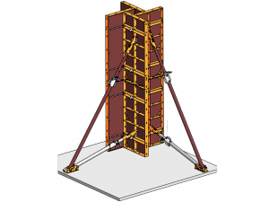 Modular column formwork adjustable