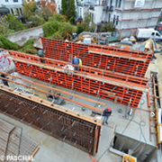 Construction of an apartment building