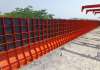 Formwork for a crash barrier in India