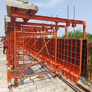 formwork for the cast-in-situ parts of crash barrier