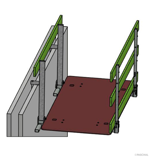 Precast wall adapter with concreting platform