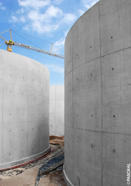 Concrete tanks made with TTR