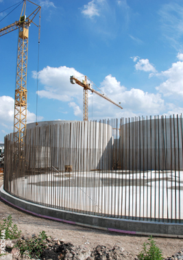 Circular concrete tank 