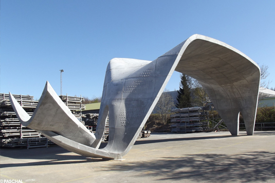 Photograph of concrete sculpture
