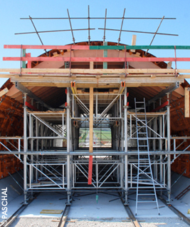 formwork resting on GASS framework
