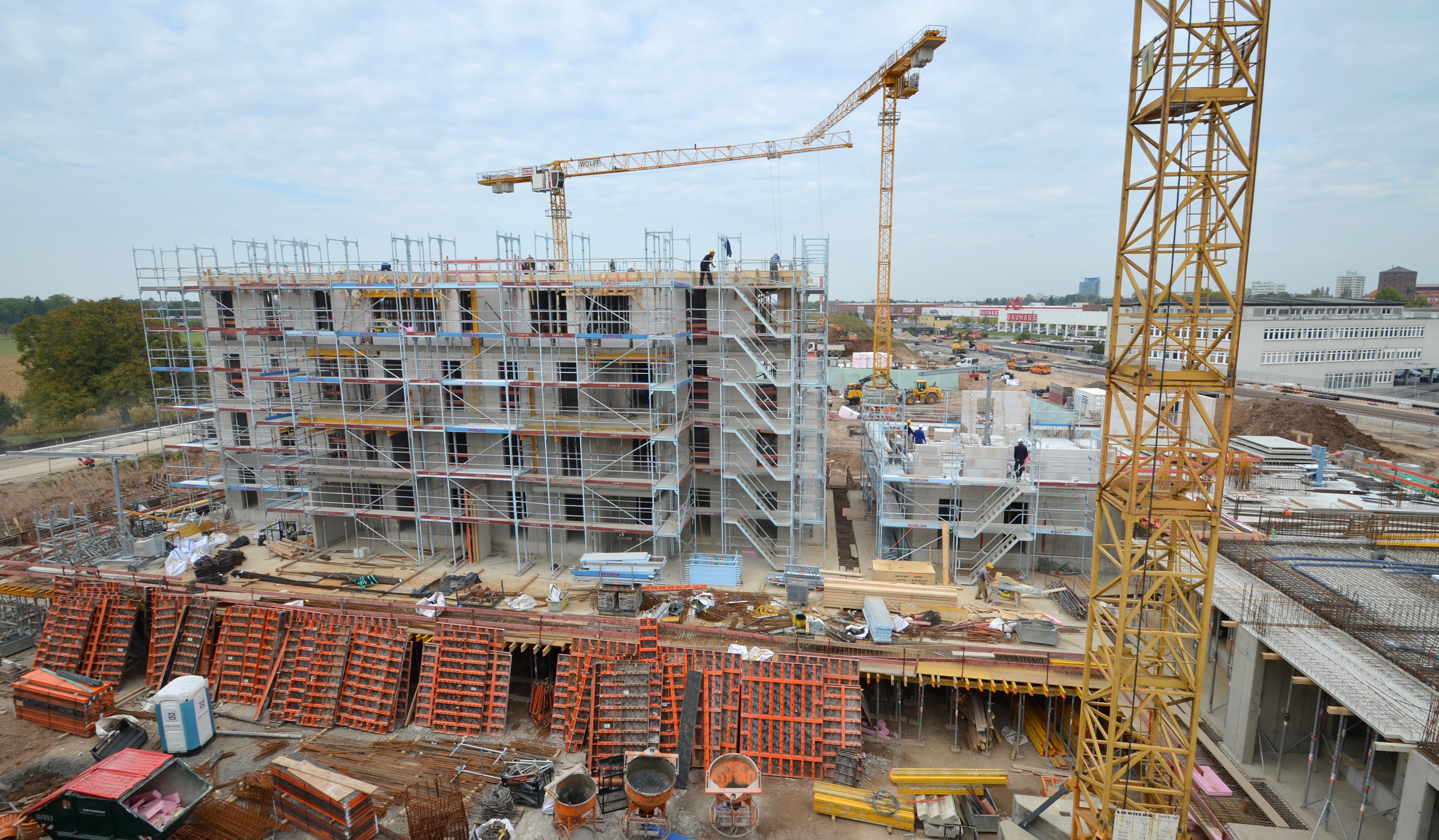 Construction site Bahnstadt Heidelberg