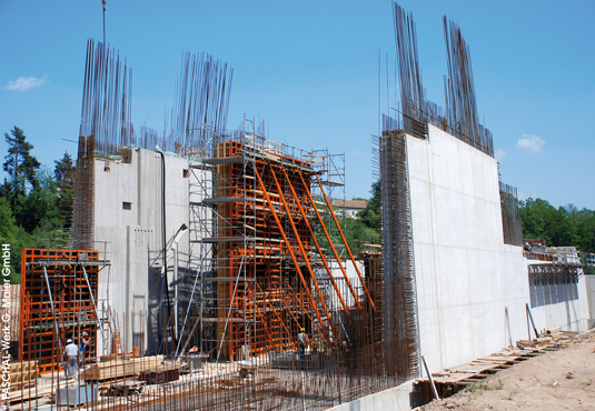 Athlete formwork at construction site