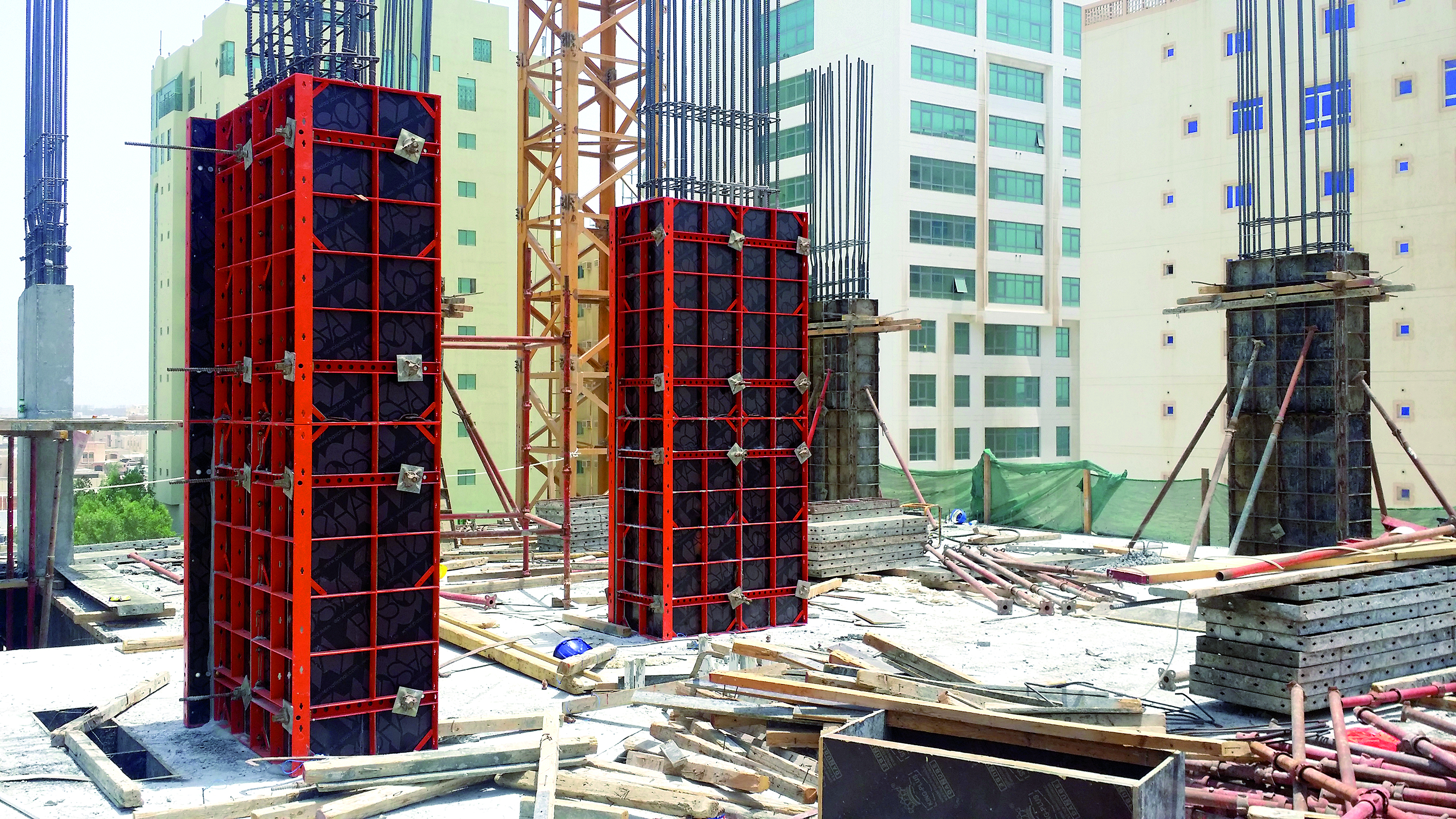 Adjustable Modular column formwork in practical use