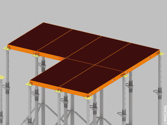 slab formwork e-deck supported by props