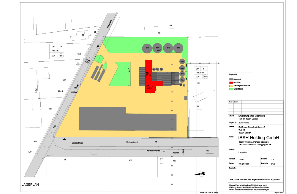 Site plan of Raiffeisen Ostmünsterland eG