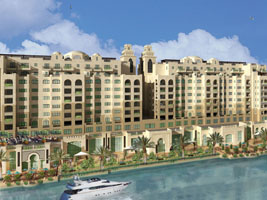 Model of the new residental complex in Dubai