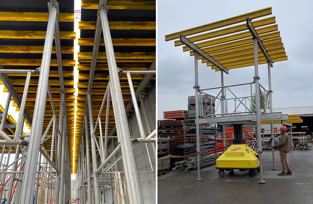 Slab formwork and lift trolley