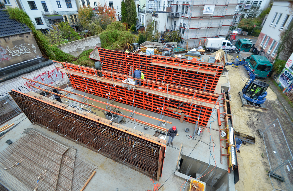 View on the construction site