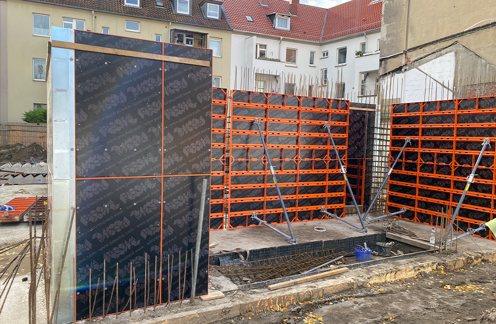 NeoR lightweight formwork at construction site