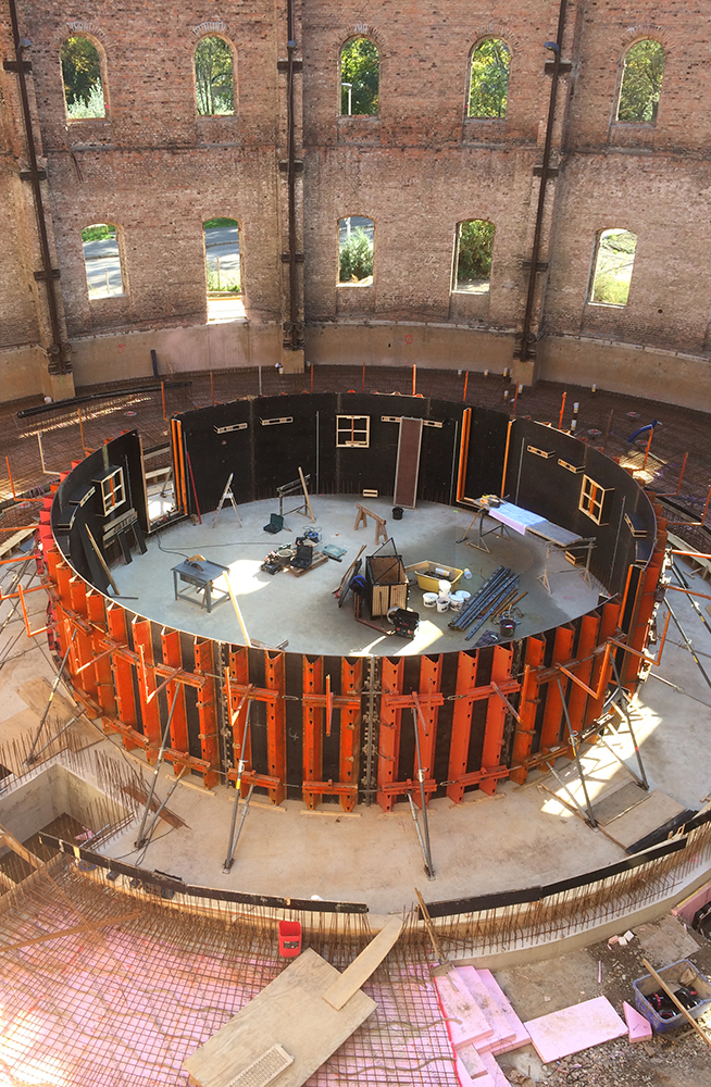 Circular formwork TTR for planetarium