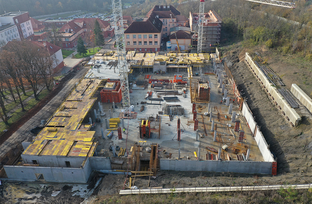 Overview of construction site