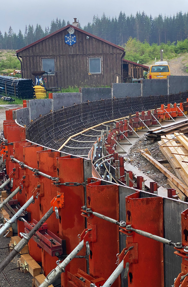 TTR Circular trapezoidal girder formwork in use