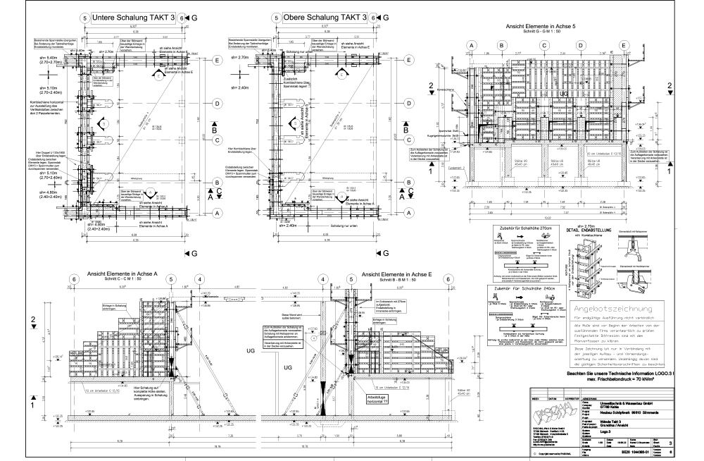 Formwork planning of pumping station