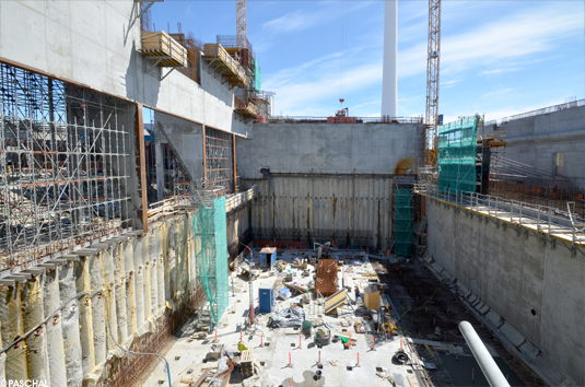 Waste silo formed with LOGO formwork