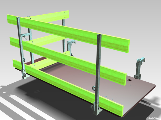 LOGO concreting platform with lateral protection