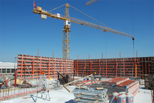 Erecting of the interior formwork