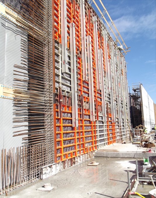 LOGO.3 wall formwork used for 10.50 metre high walls
