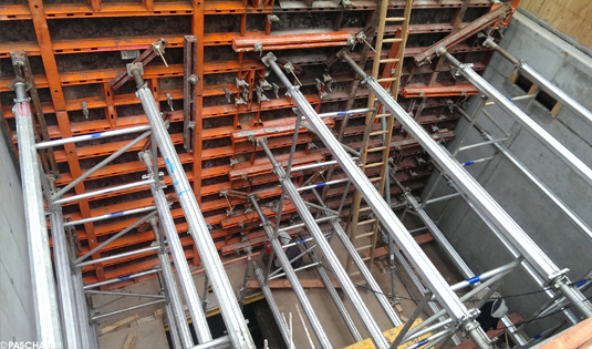 GASS Shoring System supporting LOGO.3 formwork horizontally