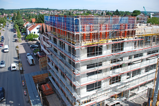 View to construction site