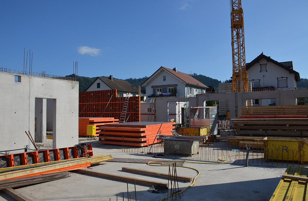 Construction of the walls of the new day care centre