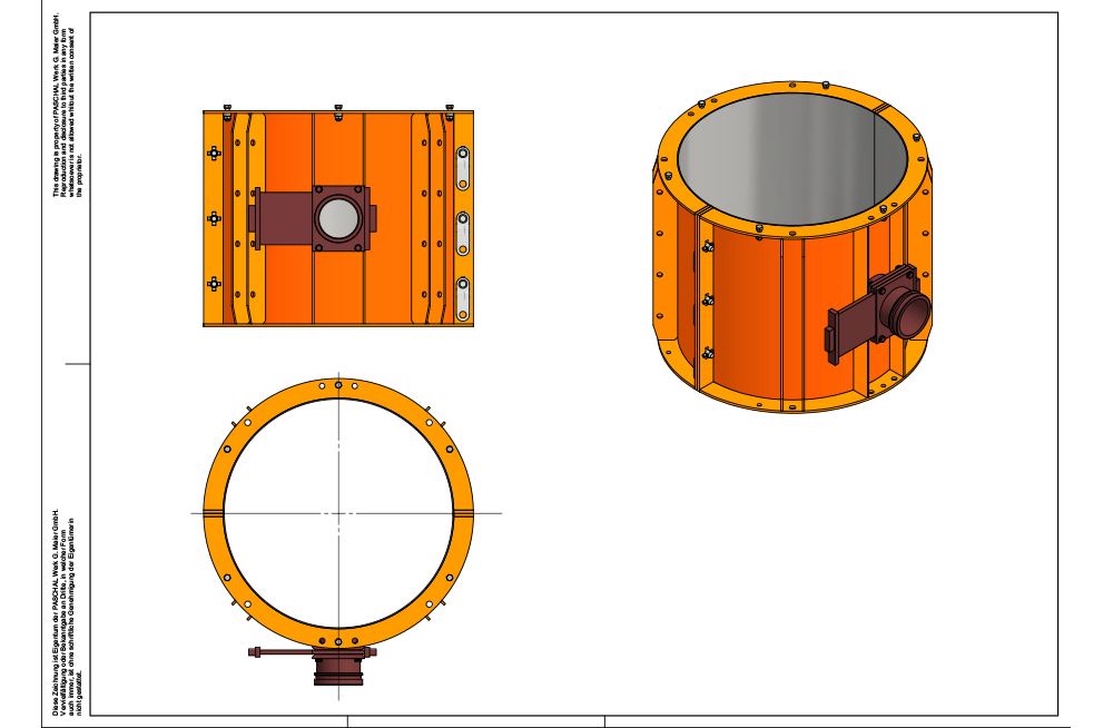 Construction drawing of special column formwork from PASCHAL