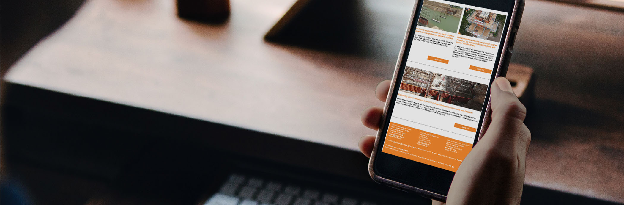 smartphone with newsletter